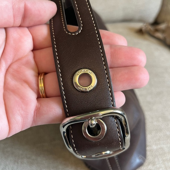 Vintage Y2K Coach East West Legacy Tassel Shoulder Leather Purse - Picture 6 of 10